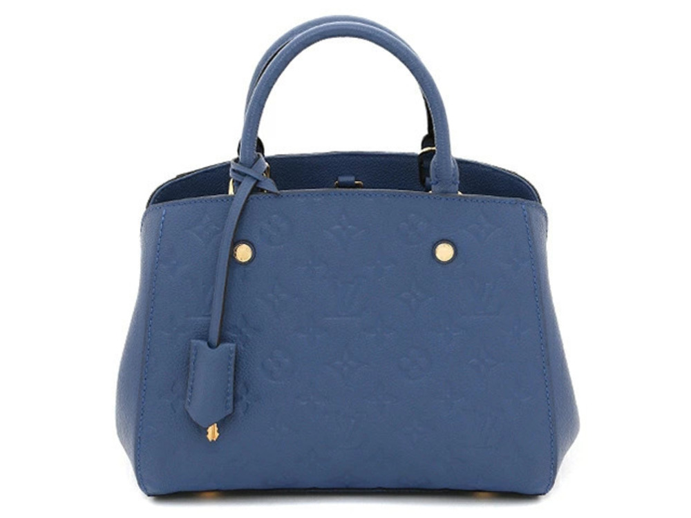 LOUIS VUITTON Handbag Montaigne Monogram Empreinte Denim Ankle